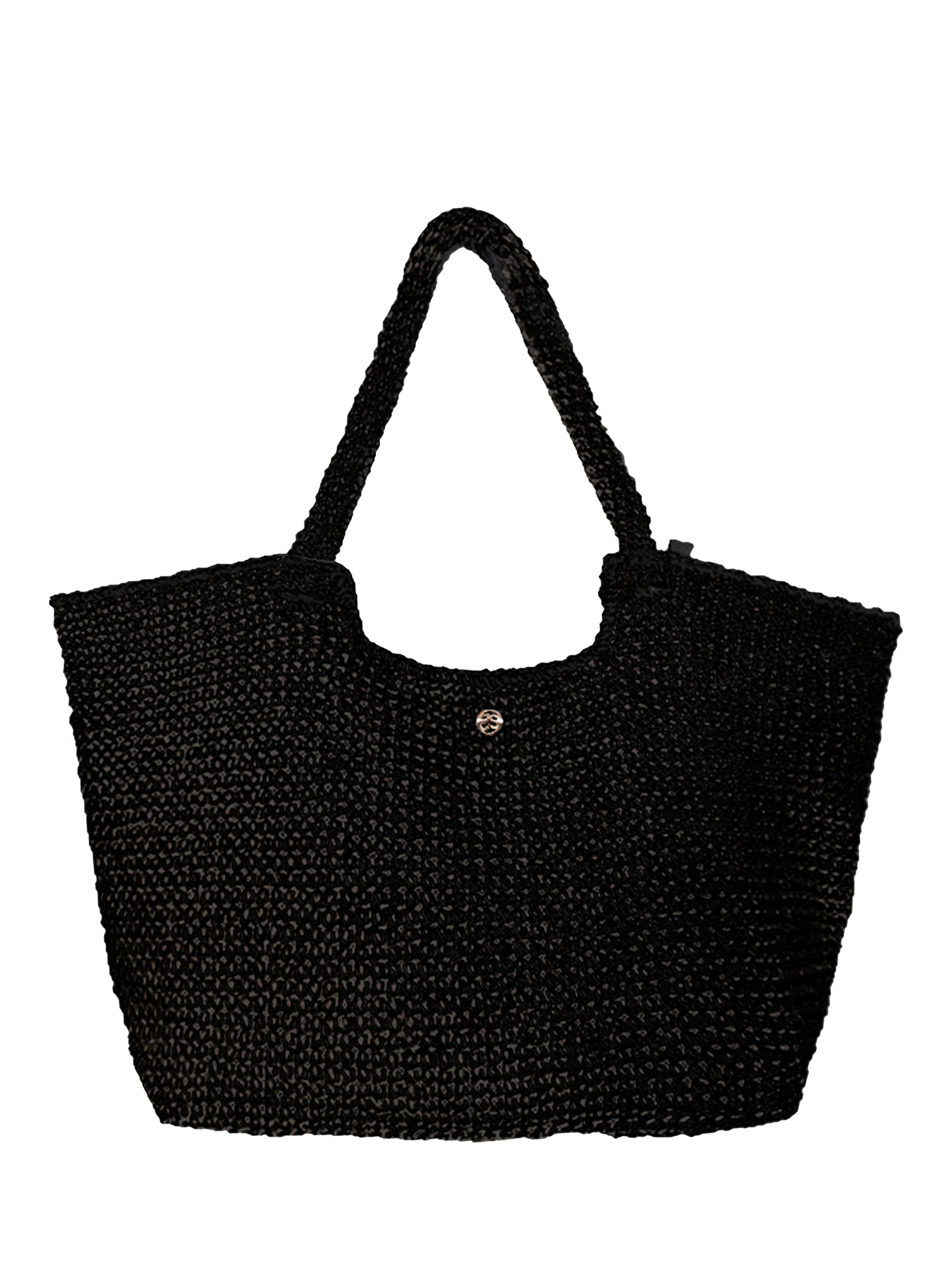 Product image 1 of 4, which shows Seaspray Dominica Woven Bag, Black, One Size