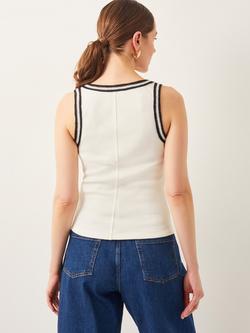 Monsoon Tate Crochet Tank - view 2, Ivory/Multi