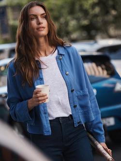 NRBY Elodie Pockets Jacket, Azure Blue, Azure Blue