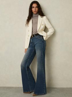 Reiss Petite Tally Double Breasted Jacket, White, White