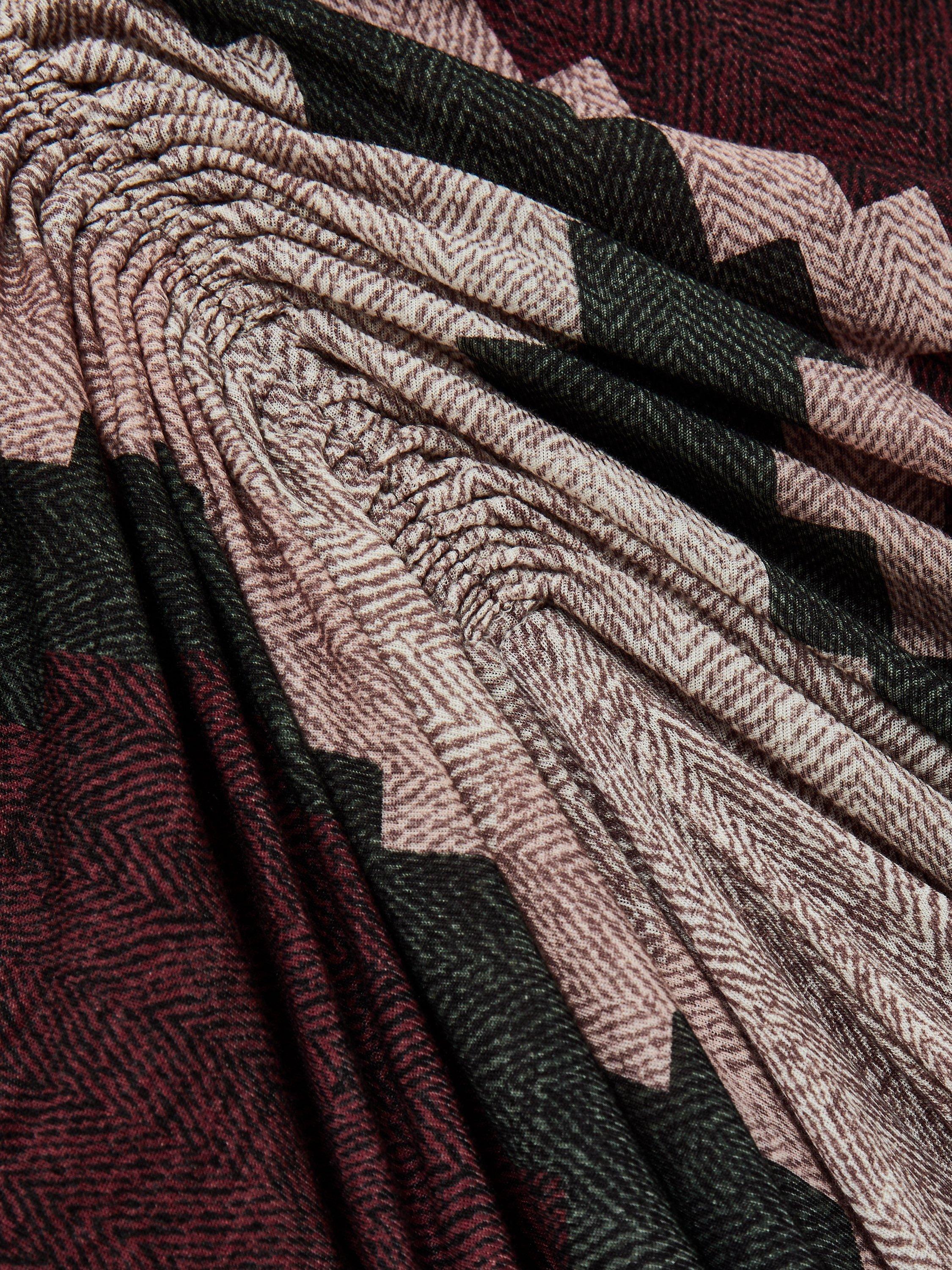 Product image 2 of 5, which shows Reiss Petite Georgia Ruched Jersey Dress, Burgundy, 6Pt