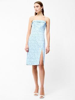 French Connection Echo Floral Strappy Dress, Icy Blue/Multi - view 2, Icy Blue/Multi