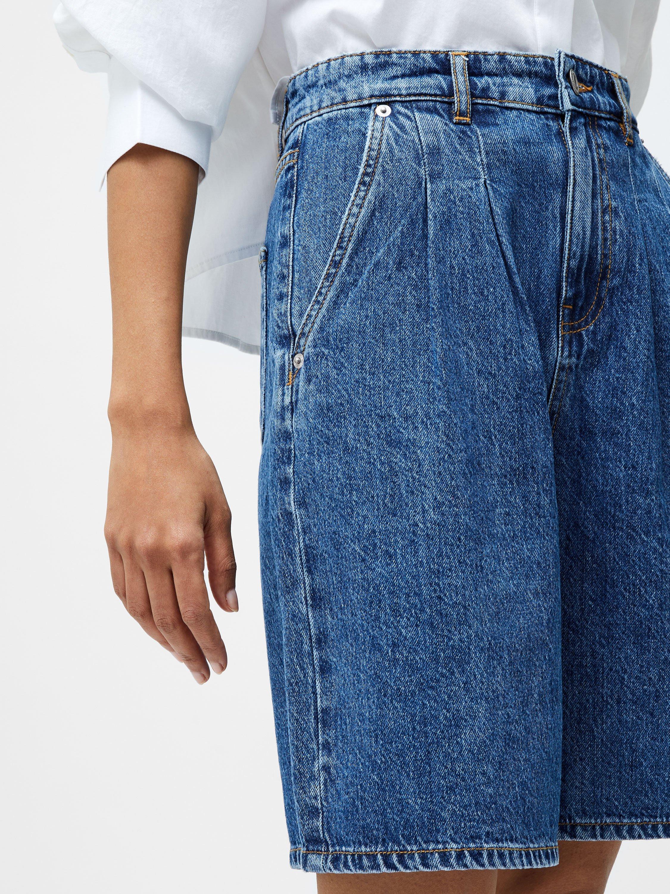Product image 3 of 5, which shows French Connection Denver Denim Bermude Shorts, Vintage Blue, 6