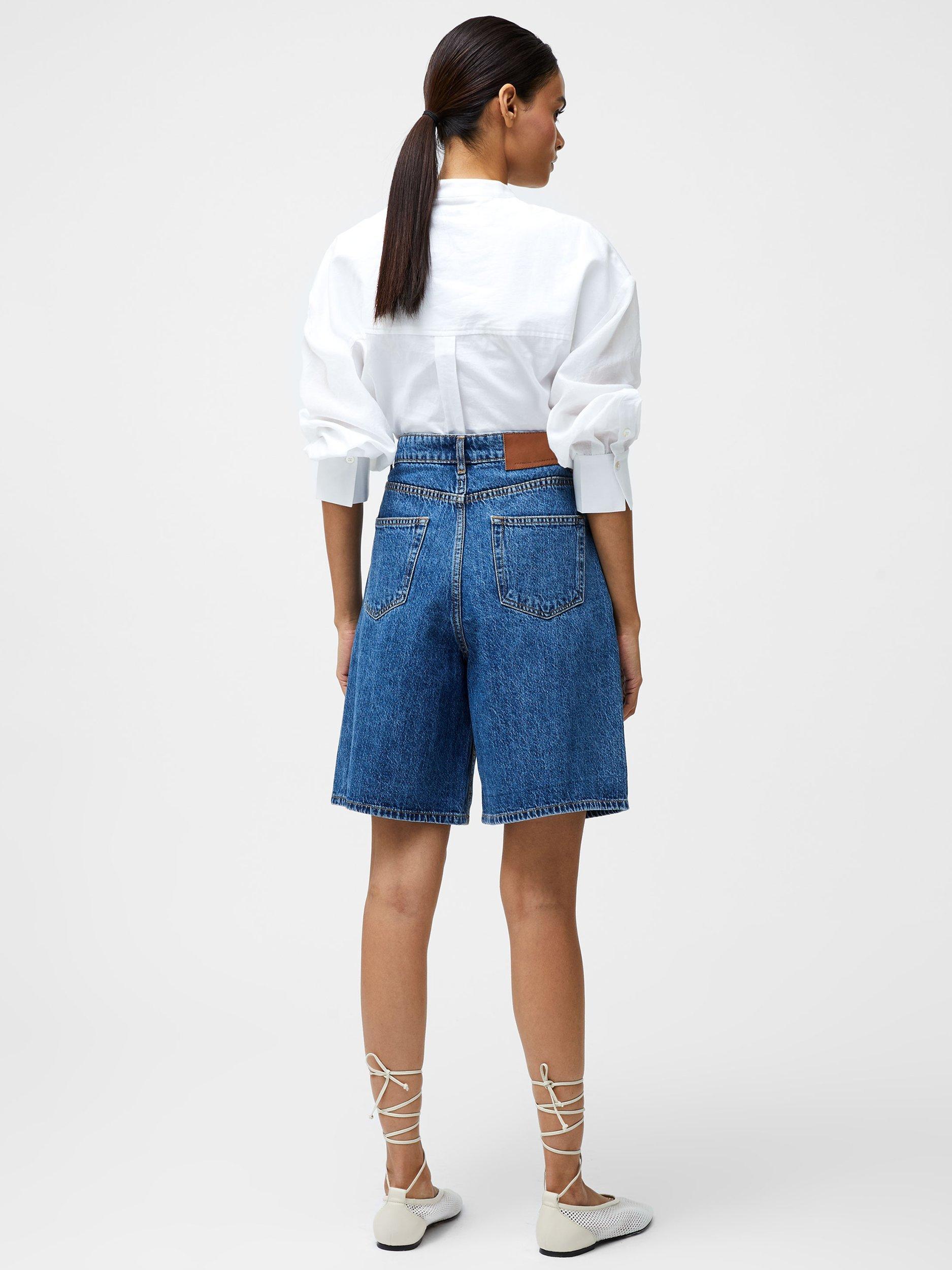 Product image 4 of 5, which shows French Connection Denver Denim Bermude Shorts, Vintage Blue, 6