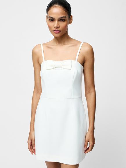 French Connection Whisper Bow Mini Dress - view 2, Summer White