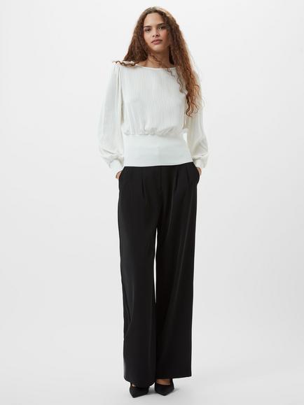 French Connection Krista Slash Neck Top, Summer White, Summer White