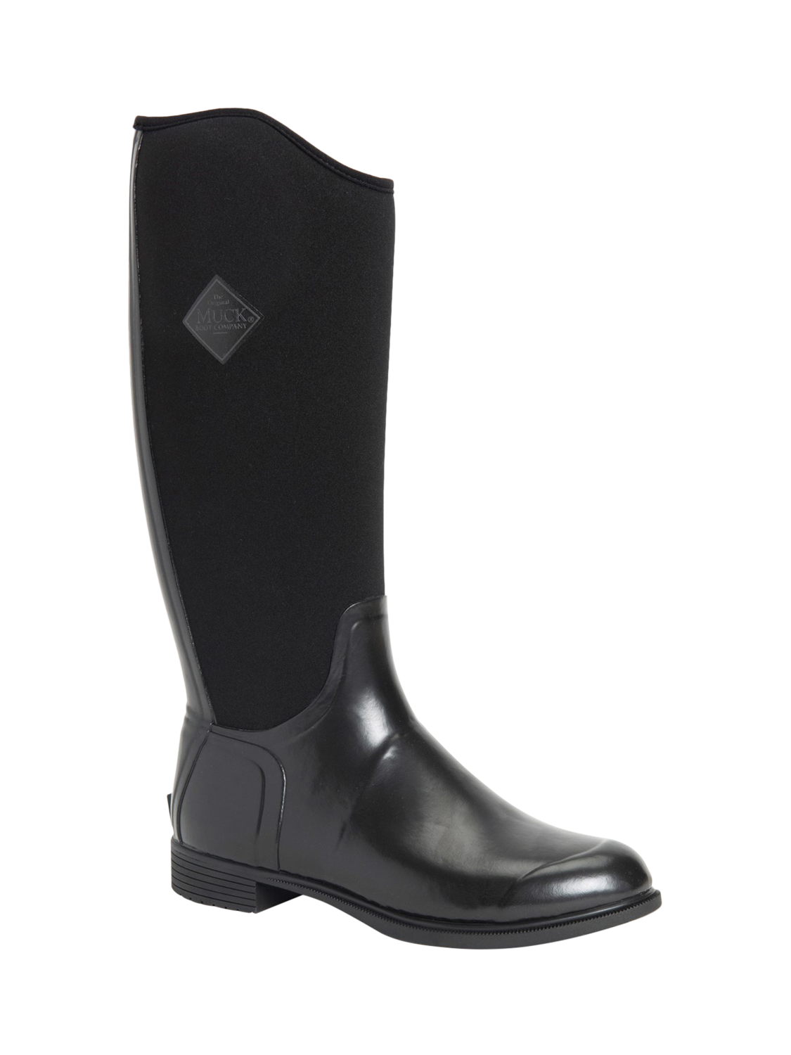 Product image 2 of 6, which shows Muck Derby Tall Wellington Boots, Black, 3