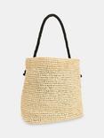 Whistles Attie Rope Handle Straw Tote Bag, Neutral
