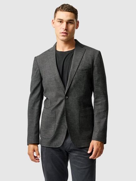 Rodd & Gunn Chester Place Cotton Wool Blend Slim Fit Blazer, Tar