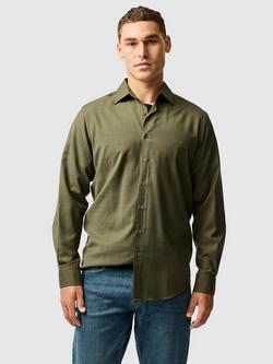 Rodd & Gunn Esk Valley New Zealand Merino Wool Slim Fit Long Sleeve Shirt, Pine