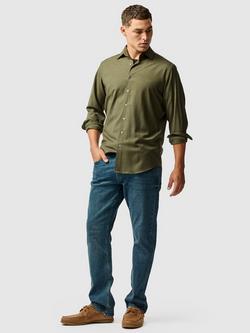 Rodd & Gunn Esk Valley New Zealand Merino Wool Slim Fit Long Sleeve Shirt - view 2, Pine
