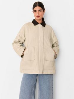Whistles Fern Waxed Jacket, Neutral - view 2, Neutral