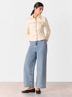 Whistles Lucie Boucle Jacket, Ivory - view 2, Ivory