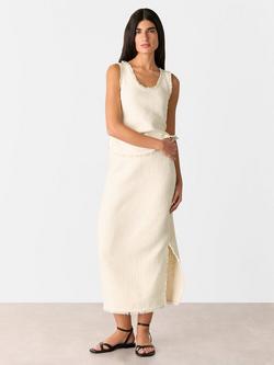 Whistles Lucie Boucle Tank Top, Ivory - view 2, Ivory