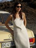 Whistles Lucie Boucle Tank Top, Ivory