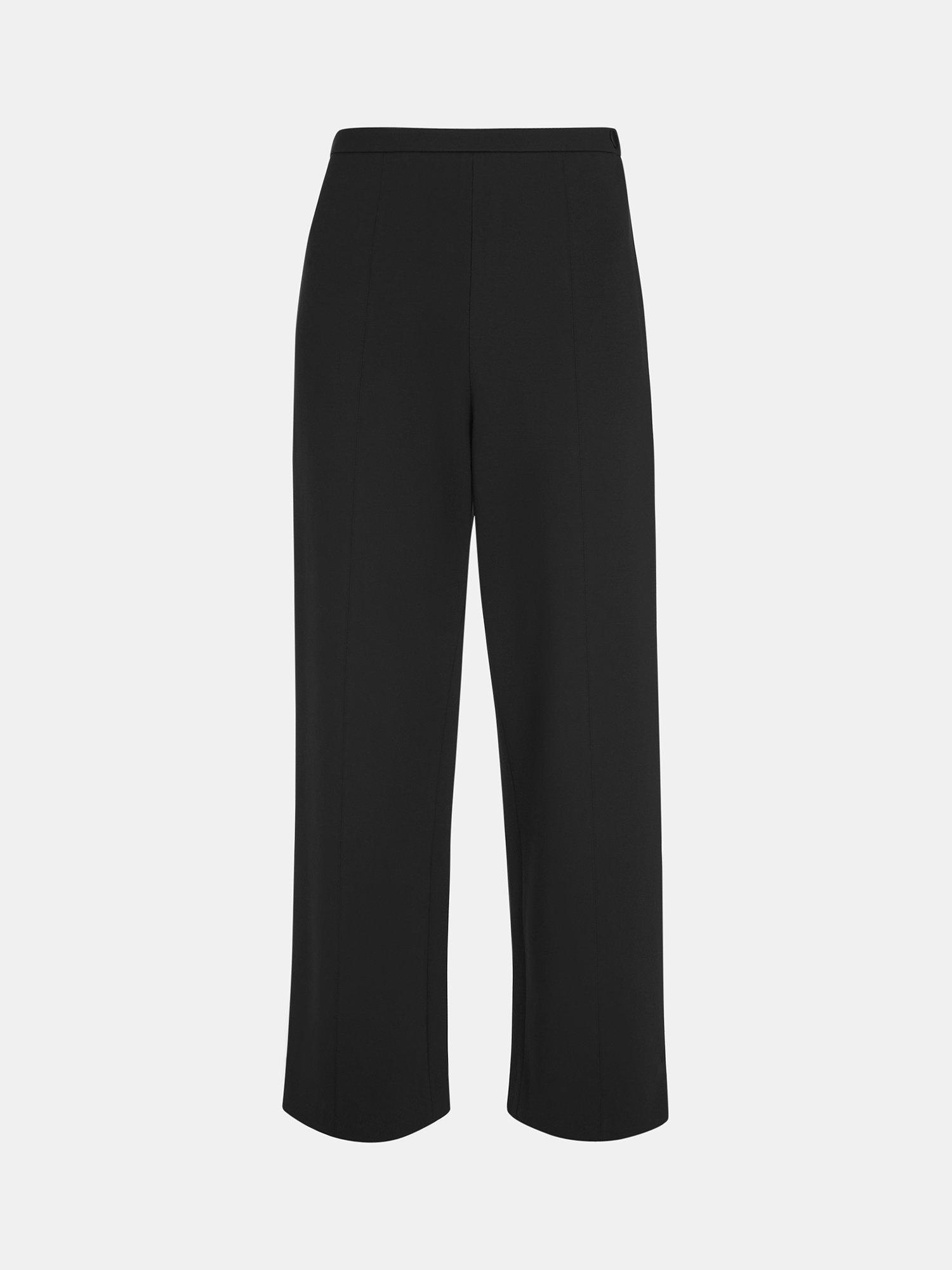 Product image 5 of 5, which shows Whistles Petite Camilla Wide Leg Trousers, Black, 6