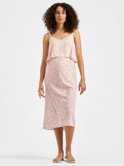 Ripe Jilly Abstract Nursing Slip Dress, Soft Pink/White, Soft Pink/White