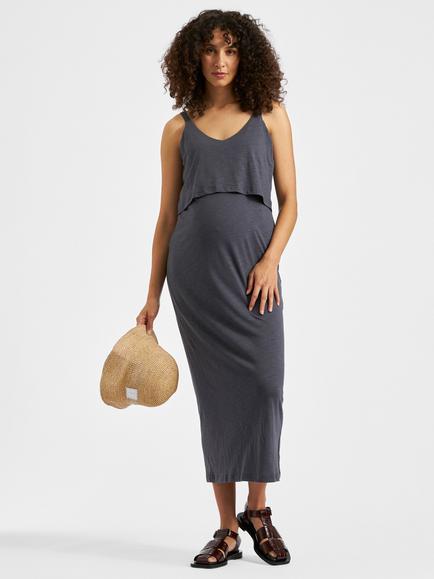 Ripe Kerry Jersey Nursing Dress, Slate, Slate