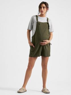 Ripe Terry Linen Blend Maternity Playsuit, Olive, Olive