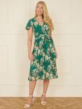 Yumi Floral Pleated Wrap Dress