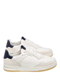 CLAE Haywood Leather Trainers - view 2, White/Navy