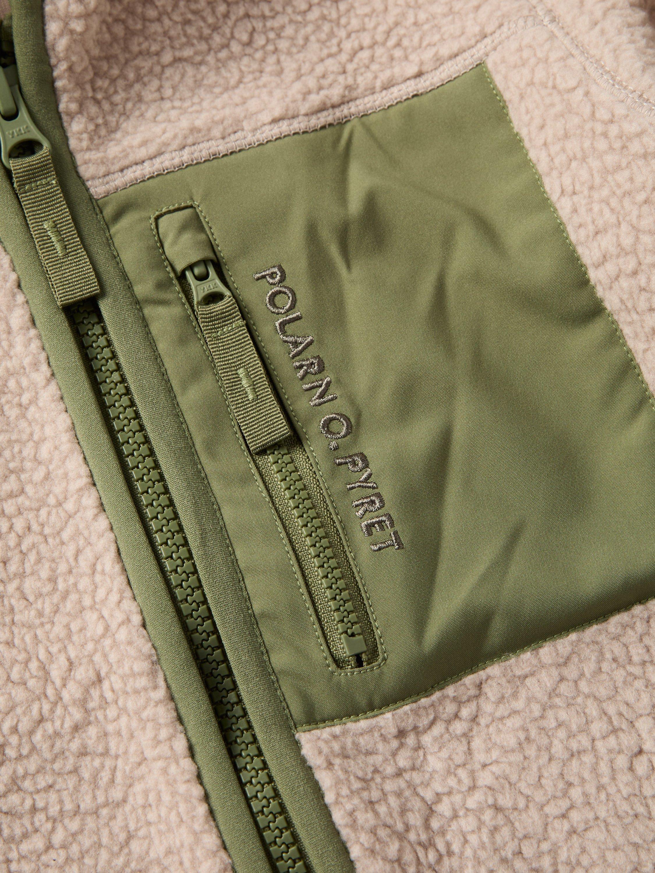 Product image 4 of 5, which shows Polarn O. Pyret Kids' Teddy Jacket, Natural, 1-2 years
