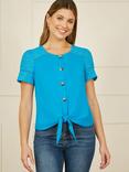 Yumi Broderie Anglaise Sleeve Button Top