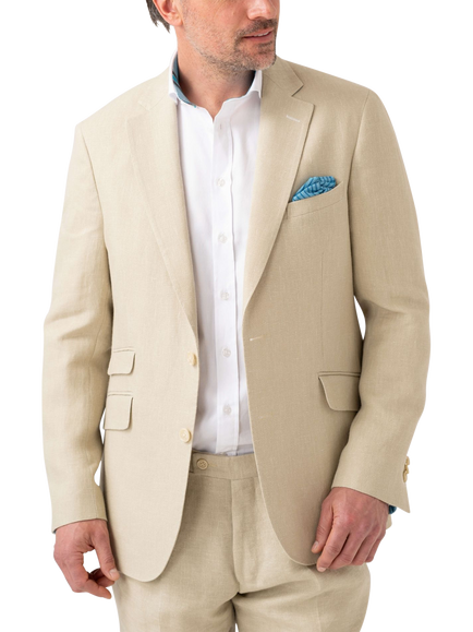 KOY Linen Blazer, Beige, Beige