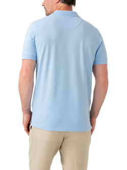 KOY Regular Fit Short Sleeve Pique Cotton Polo Shirt - view 2, Light Blue