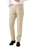 KOY Linen Wool Silk Blend Trousers