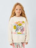 John Lewis Kids' Sunglasses Dog Sweatshirt, White