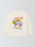 John Lewis Kids' Sunglasses Dog Sweatshirt, White