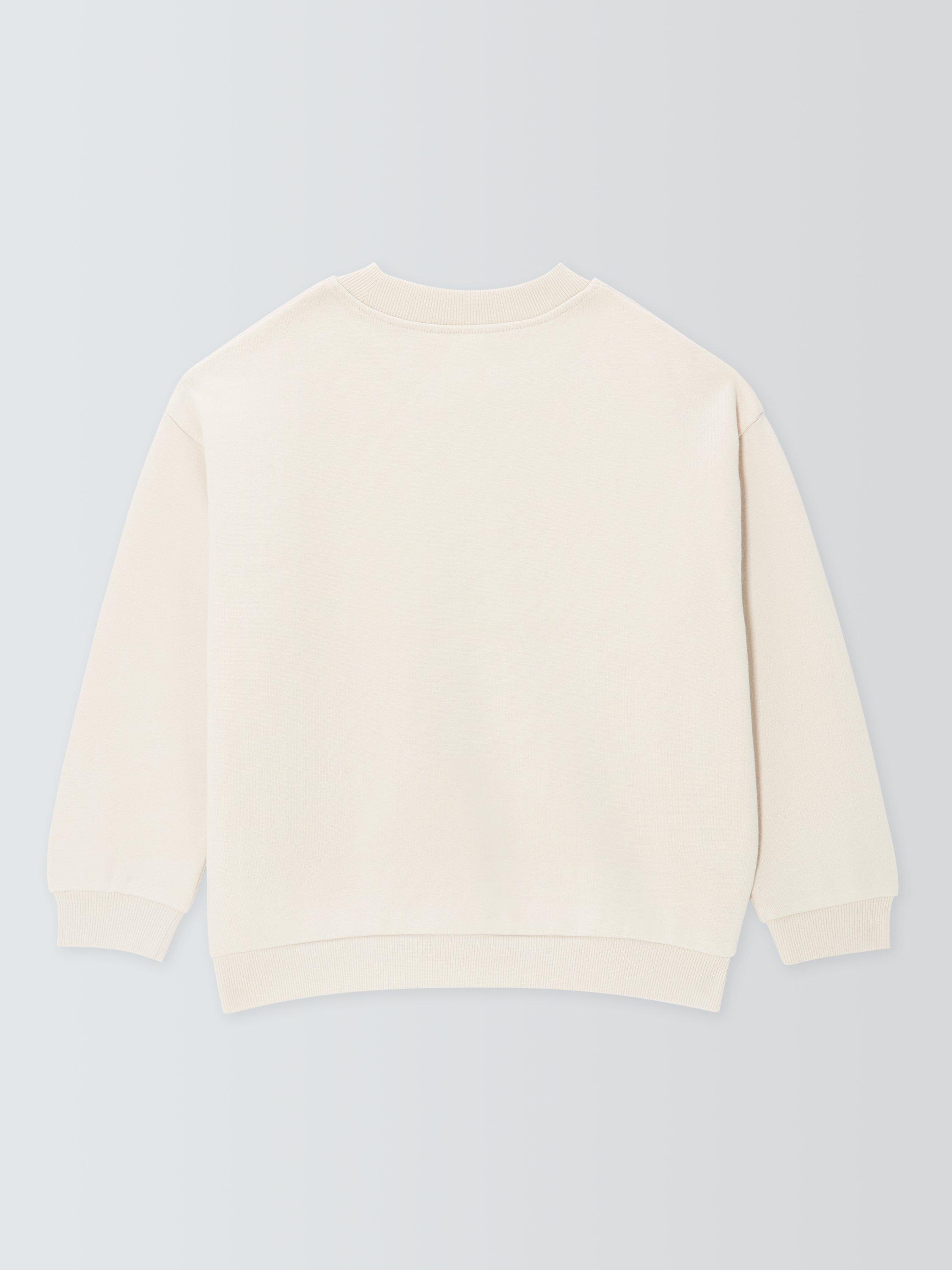 Product image 2 of 3, which shows John Lewis Kids' Sunglasses Dog Sweatshirt, White, 3 years
