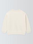 John Lewis Kids' Sunglasses Dog Sweatshirt, White