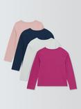 John Lewis Kids' Long Sleeve Jersey Tops, Pack of 4, Multi