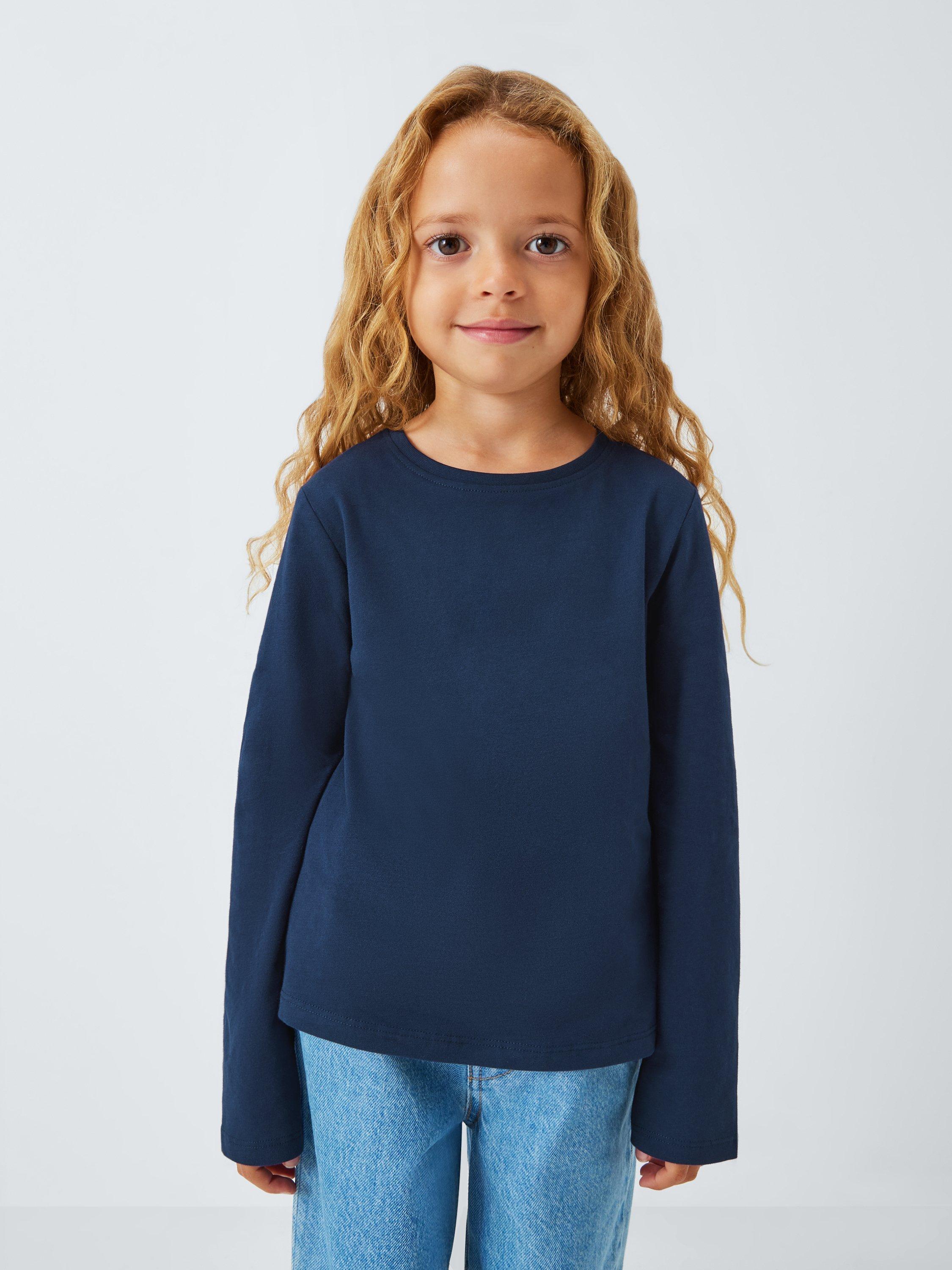Product image 4 of 6, which shows John Lewis Kids' Long Sleeve Jersey Tops, Pack of 4, Multi, 3 years