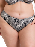 Curvy Kate Ripple Reef Classic Bikini Bottoms, Black Print