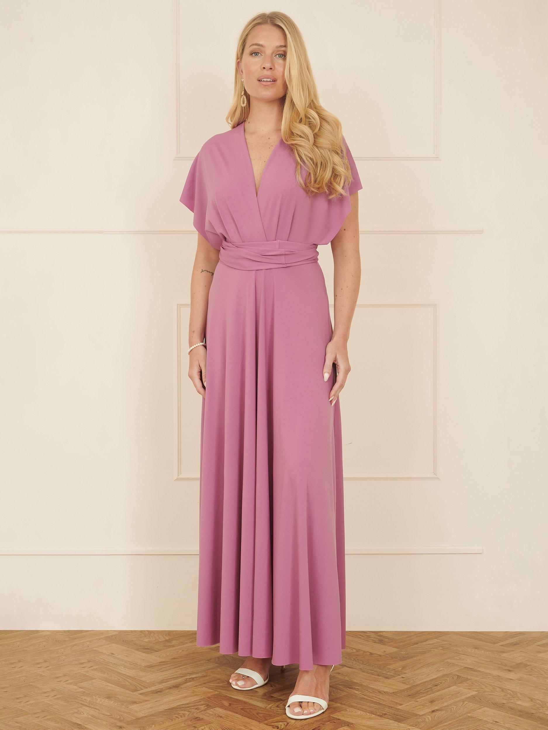 Product image 1 of 7, which shows Yumi Jersey Stretch Multiway Dress, Pink, 8