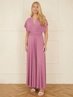 Yumi Stretch Multiway Maxi Dress, Green, Pink