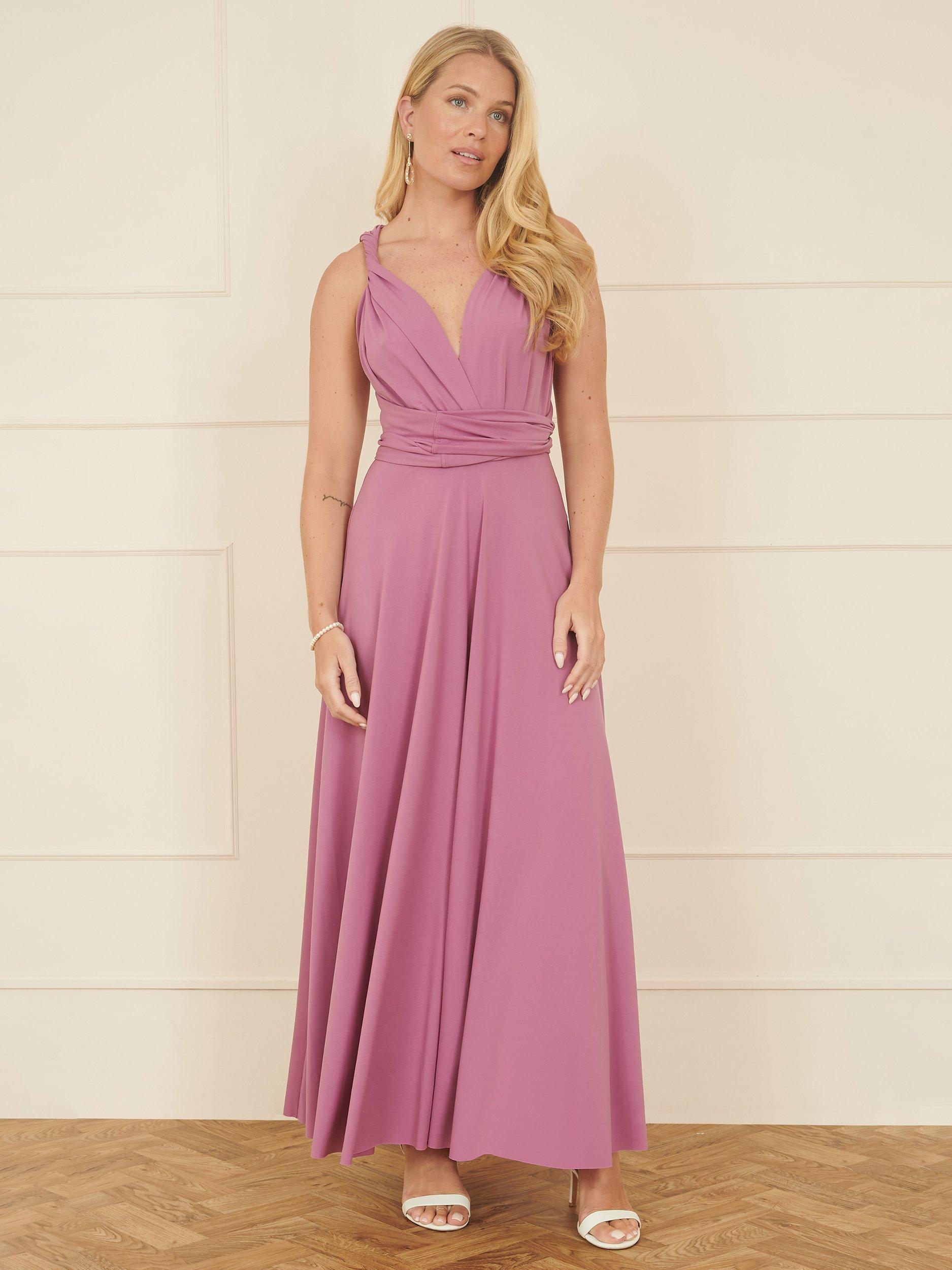 Product image 2 of 7, which shows Yumi Jersey Stretch Multiway Dress, Pink, 8