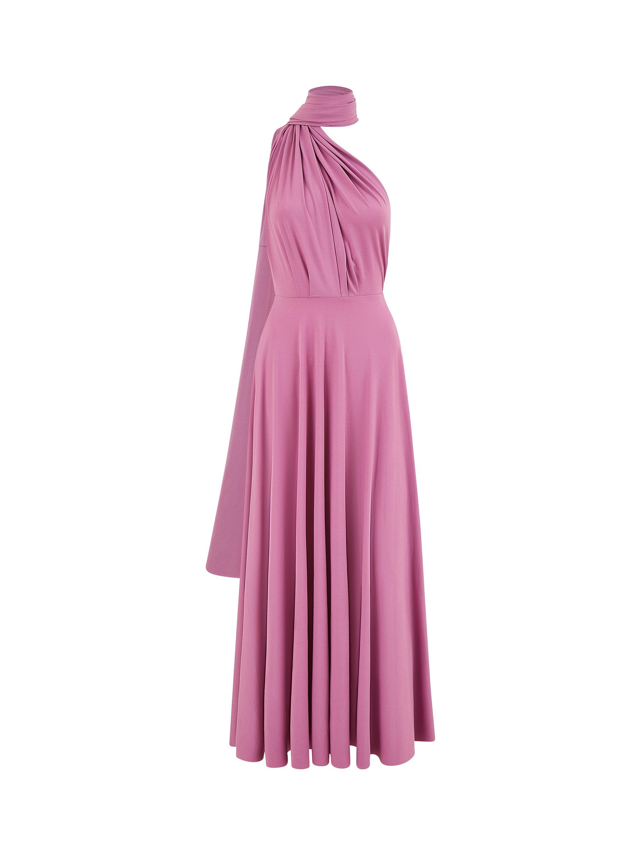 Product image 7 of 7, which shows Yumi Jersey Stretch Multiway Dress, Pink, 8