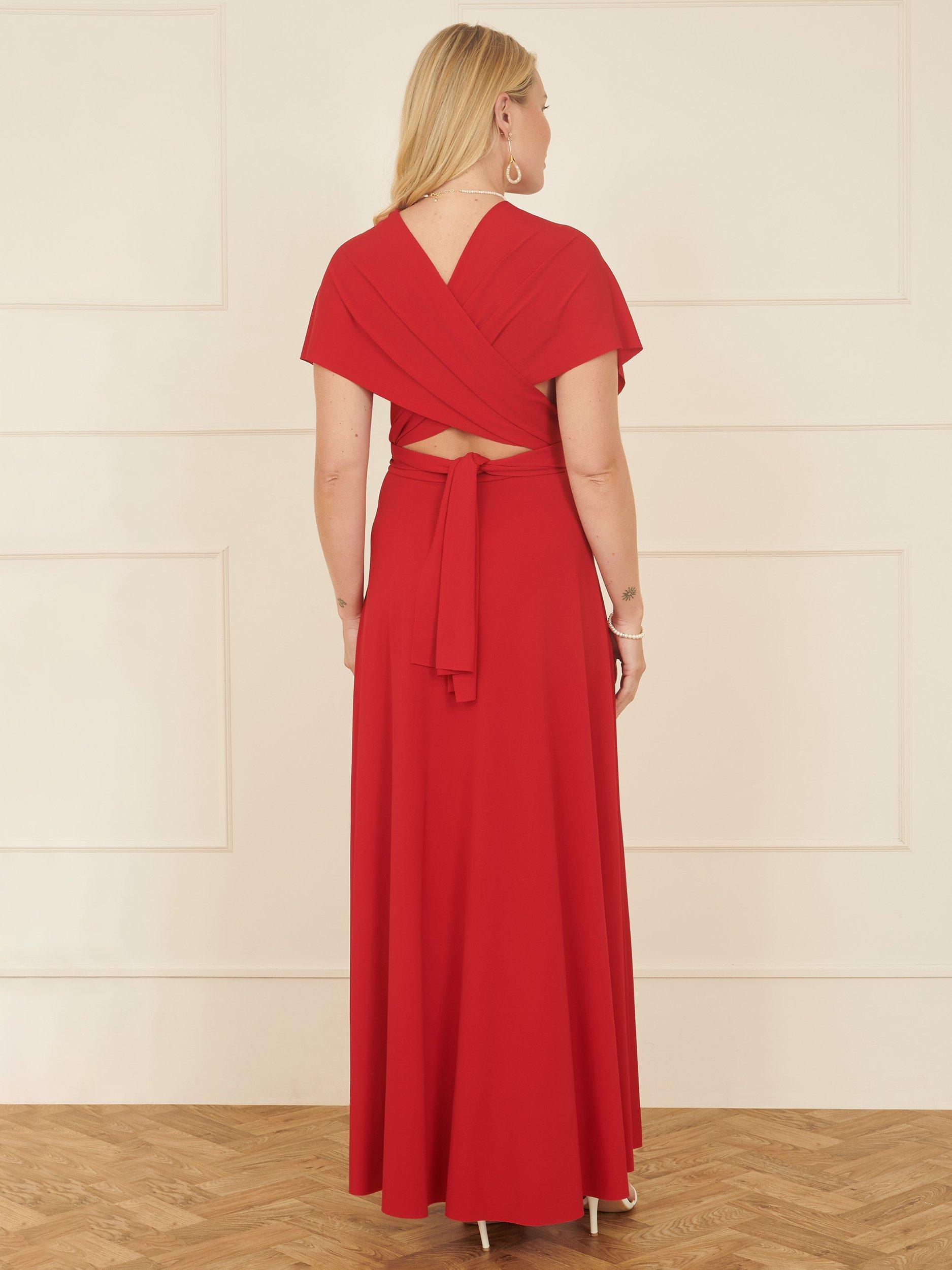 Product image 5 of 7, which shows Yumi Jersey Stretch Multiway Dress, Red, 8