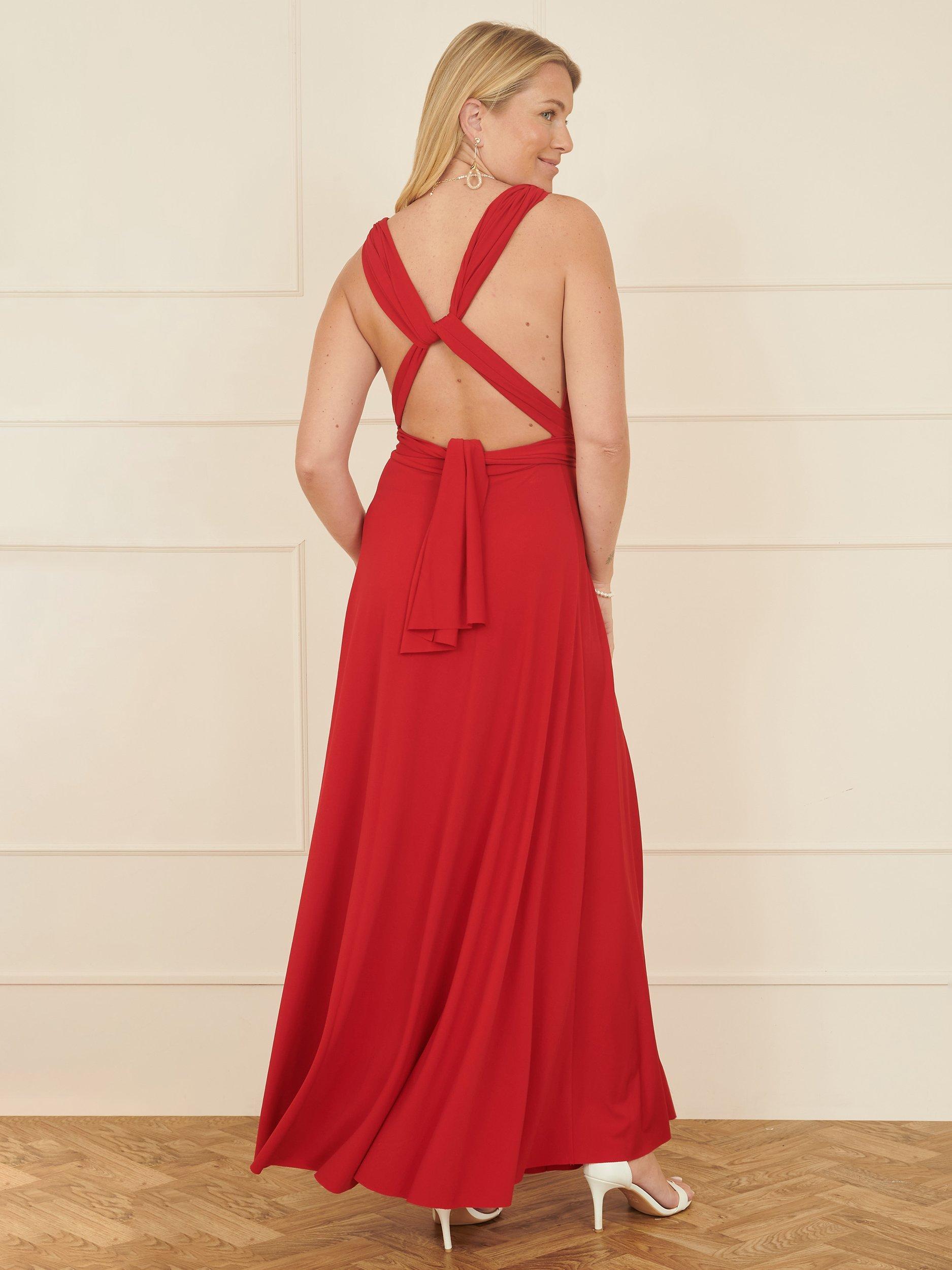 Product image 6 of 7, which shows Yumi Jersey Stretch Multiway Dress, Red, 8