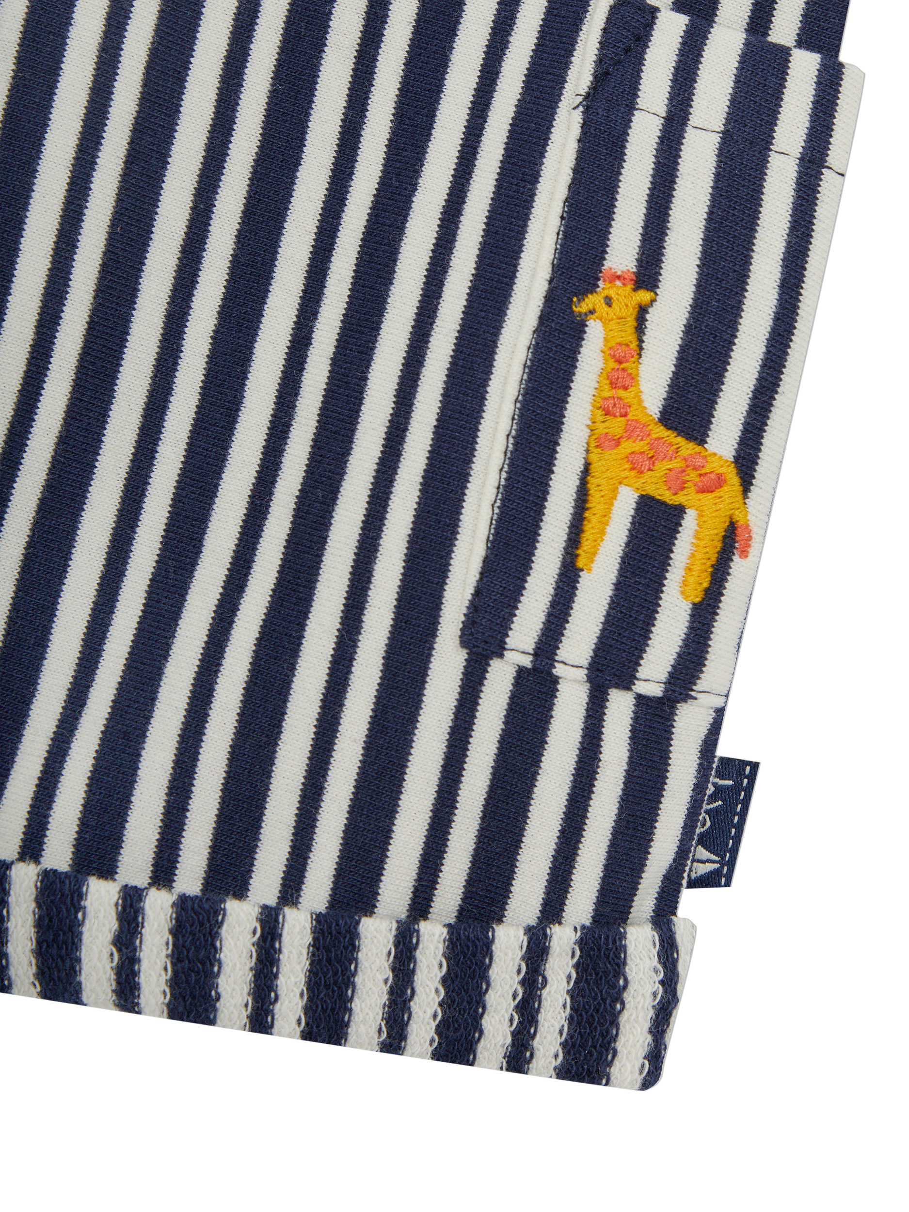 Product image 5 of 6, which shows JoJo Maman Bébé Baby T-Shirt & Stripe Dungarees Set, Navy, 0-3 months