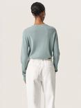 Soaked In Luxury Spina Rib Knit Cardigan, Silver Blue
