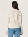 Soaked In Luxury Spina Rib Knit Cardigan, Whisper White