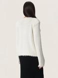 Soaked In Luxury Alika Boucle Button Cardigan, White