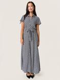 Soaked In Luxury Arjana Polka Dot Maxi Dress, Nightsky/White