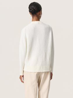 Soaked In Luxury Amani Round Neck Jumper, Broken White - view 2, Broken White