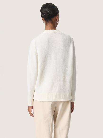 Soaked In Luxury Amani Round Neck Jumper, Broken White - view 2, Broken White